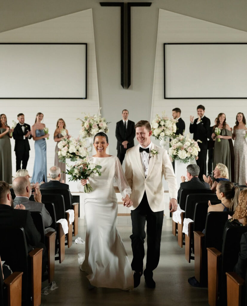 High-guest-count Atlanta wedding with a church ceremony in Brookhaven and a modern reception at The Dogwood at Westside Paper&mdash;planned with expert coordination.