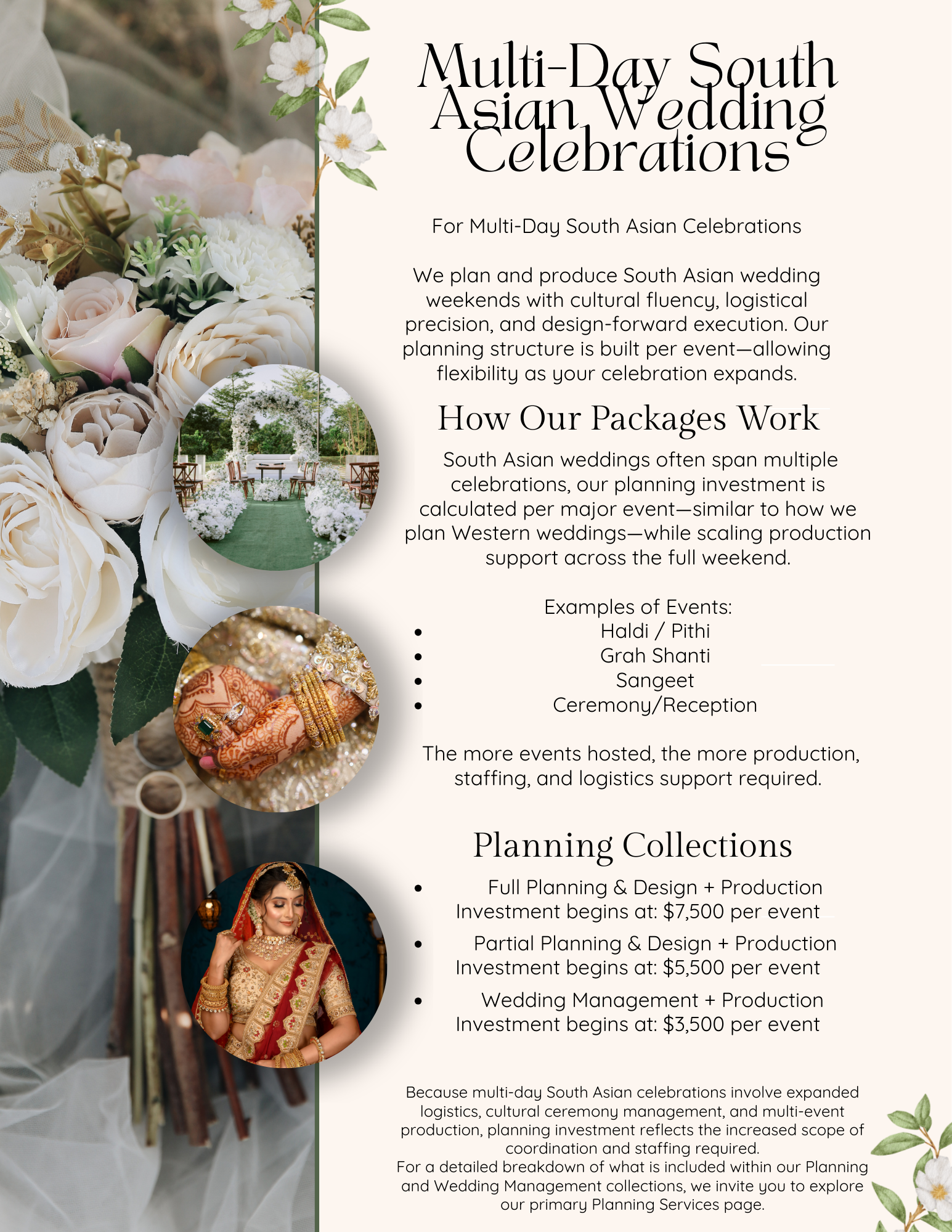 South Asian fusion Indian wedding planned in Atlanta, Georgia featuring a culturally rich celebration with modern Western reception details.